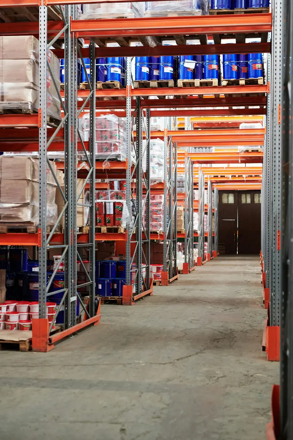 interior image of racked warehouse in rhode island